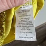 Olivia Blu  Yellow Lace Top with Black Trim Size Large Photo 6