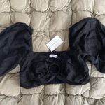 Faithfull the Brand La Marches Linen Top Black Photo 2