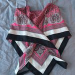 ZARA  Pink Bandana Scarf Top Photo 3