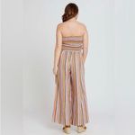 Altar'd State Altar’d State Bauer Jumpsuit Pastel Stripes Belted Wide Leg Bandeau Top Size S Photo 13