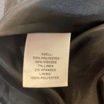 Halogen  Women's Linen Blend Blazer Dark Gray Three Button Tie Belt Lined Size 16 Photo 9