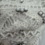 Lovers + Friends  Sz XS Sammi Mini Dress Embroidered Beaded Bling Babydoll Sheer Photo 4