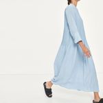 Samsoe Samsoe Elm‎ Pintuck Oversized Shift Dress Sz XXS Dusty Blue Lagenlook Photo 1