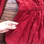 EVER • Whitmore Dress silk charmeuse wrap pleated Rubia red mini cocktail draped Size M Photo 6