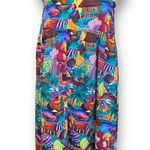 Vintage Handmade Skirt Colorful Blue Green Ethnic Village Elastic Waist Maxi Size M Photo 2