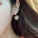 925 Silver Plated Pearl Earrings Photo 2