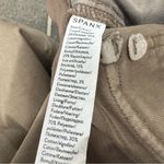 Spanx Stretch Twill Cropped Wide Leg Pull On Pants Tan Taupe Cedar Small Photo 11