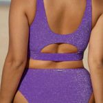 BERLOOK PLUS SIZE Purple Lurex Cut Out TOP ONLY 25 Photo 4