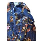 I Madeline Navy Floral Print Long Sleeve Maxi Dress Size Small Blue Photo 4