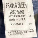 Frank & Eileen Women’s Barry Blue Mini Flower Button Down Striped Shirt Linen XS Photo 9