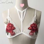 🆕Floral Elastic Cage Bralette Crop Top Photo 1