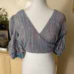Majorelle  Gabby Crop‎ Top Rainbow Open Back size Extra Small Photo 3