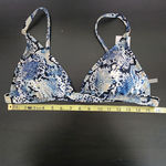 Shade & Shore  Blue and Black Snakeskin Print Bikini Top NWT Size XL Photo 7