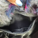 Urban Outfitters  Black Red Pink Faux Fur Top Handle Handbag Purse Photo 7