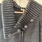 Elisabetta Chunky Knit Women's Sweater Coat Dress Shacket Sz Small Layer Cozy Black Photo 5