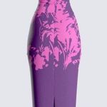 NWOT Finesse Nessa Floral Print Mesh Maxi Dress in Purple/Pink Size M Purple Size M Photo 5