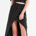 Urban Outfitters NWT Finders Keepers Alps Pinstripe Wrap Midi Skirt Size Small Photo 0