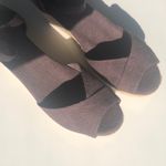Toms Gray Peep toe Wedge Espadrilles Sandals 10 Photo 4