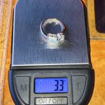 Natural Aquamarine Sterling Silver Heart Ring Size 5.75 Photo 9