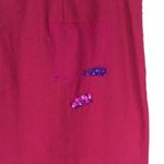 Saint Tropez West Saint Tropez Deep Pink Linen Skirt Beads Sz 12 Photo 2