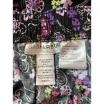 Sag Harbor Black Purple Floral Short Sleeve Button Up Midi Skirt Set PXL Photo 13