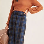 Anthropologie Maeve Bernadette
Button-Front Midi Skirt Tartan Plaid Photo 0