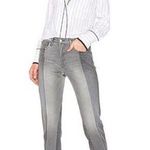 frame denim FRAME Nouveau Le Mix Gray Cropped Jeans Ankle Designer Two Tone Fray Size 27 Photo 0