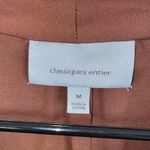 Classiques Entier  Silk Blend Tie Neck Blouse in Whiskey Size Medium NEW Photo 5