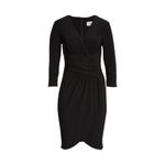Eliza J Surplice Wrap Jersey V Neck Dress Black Size 2 NWT Photo 2