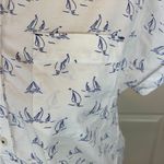 Vineyard Vines Sailboat Print Popover Half-Button Front Shirt - Size 6 Photo 2