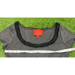 Zac Posen Z Spoke  Mini Dress Bodycon Gray Jersey Stretch Fringe Witchy Goth SZ4 Photo 8