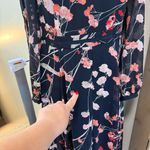 Tommy Hilfiger Long Sleeve Pink Navy Floral Business Dress Long Length Casual 8 Photo 3