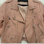 Rebecca Minkoff Wes Perforated Lambskin Leather Moto Jacket Blush Photo 2