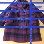Coach RED & BLACK PLAID WOOL & ALPACA BLEND OVERSIZED MOHAIR COAT (S) Photo 13