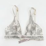 Victoria's Secret  Gray Cream Floral Adjustable Straps Mesh Bralette Size XS Photo 0