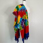 Boho Floral Fringe Sarong or Beach Blanket Blue Size undefined Photo 4