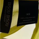 Bisou Bisou Asymmetrical neon Yellow Green studded Tank Top Photo 1