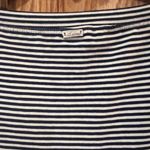 St. John  Nautical Stripe Sleevless Cap Sleeve Top Navy‎ Blue & White Size Small Photo 6