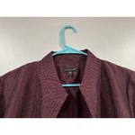 Eileen Fisher  Maroon Textured Silk Blend Blazer Jacket Large L Photo 1