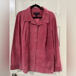 Bernardo  Women's Pink Suede Jacket Sz 2X Photo 3