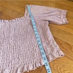 We The Free Free People jersey lilac top blouse elastic body puff sleeves Sz XL Photo 4