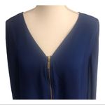 Como Black NWT  V Neck Tunic Top with Zip Front Photo 1