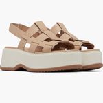 Sorel NIB NEW Dayspring Slingback Platform Sandal IN Color: Honest Beige/ Chalk Photo 7