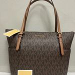 Michael Kors Brown Monogram Tote & Wallet Set – NWT Photo 2