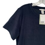 H&M  Women’s Dark Blue Terry T-Shirt Dress New Photo 2