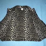 LA FETE Cheetah print vintage vest mandarin collar pouch pockets NEW size L Size L Photo 2