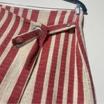 Free People  Its A Wrap Tuscany Mini Skirt with Red White Stripes Size Large NWT Photo 6