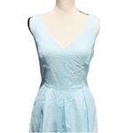 J.Crew  Seersucker Blue & White Striped V Neck Dress Size 4 NWT Photo 2