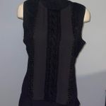 White House | Black Market  Black sleeveless Sweater top shirt woman’s medium Photo 0