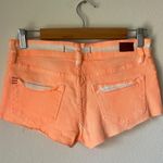 BDG Super Shortie Neon Orange Denim Shorts Photo 2
